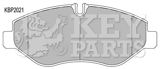KEY PARTS Комплект тормозных колодок, дисковый тормоз KBP2021